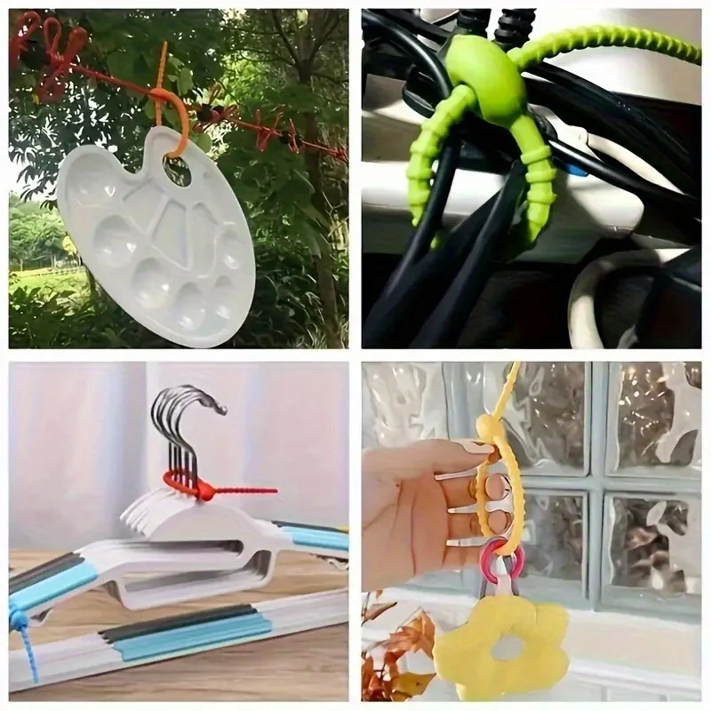 10pcs Silicone Cable Ties - Re - Cable Lock Flexible 评论和价格