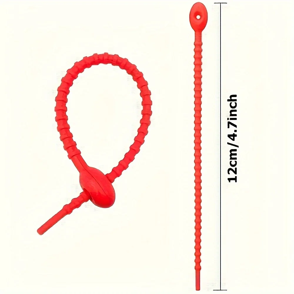 10pcs Silicone Cable Ties - Re - Cable Lock Flexible 评论和价格