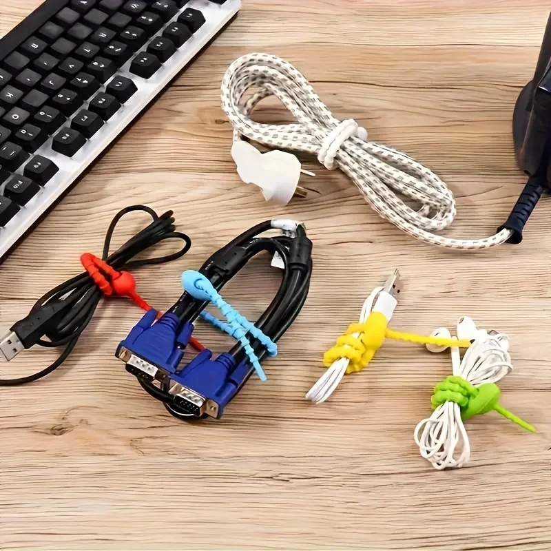 10pcs Silicone Cable Ties - Re - Cable Lock Flexible 评论和价格