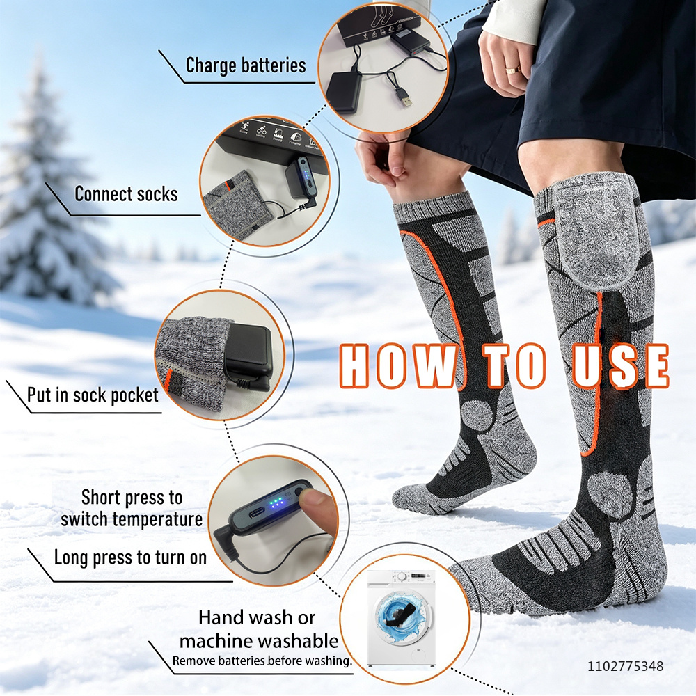 Heated Socks 6000mAh Rechargea - Cycling To Work 评论和价格