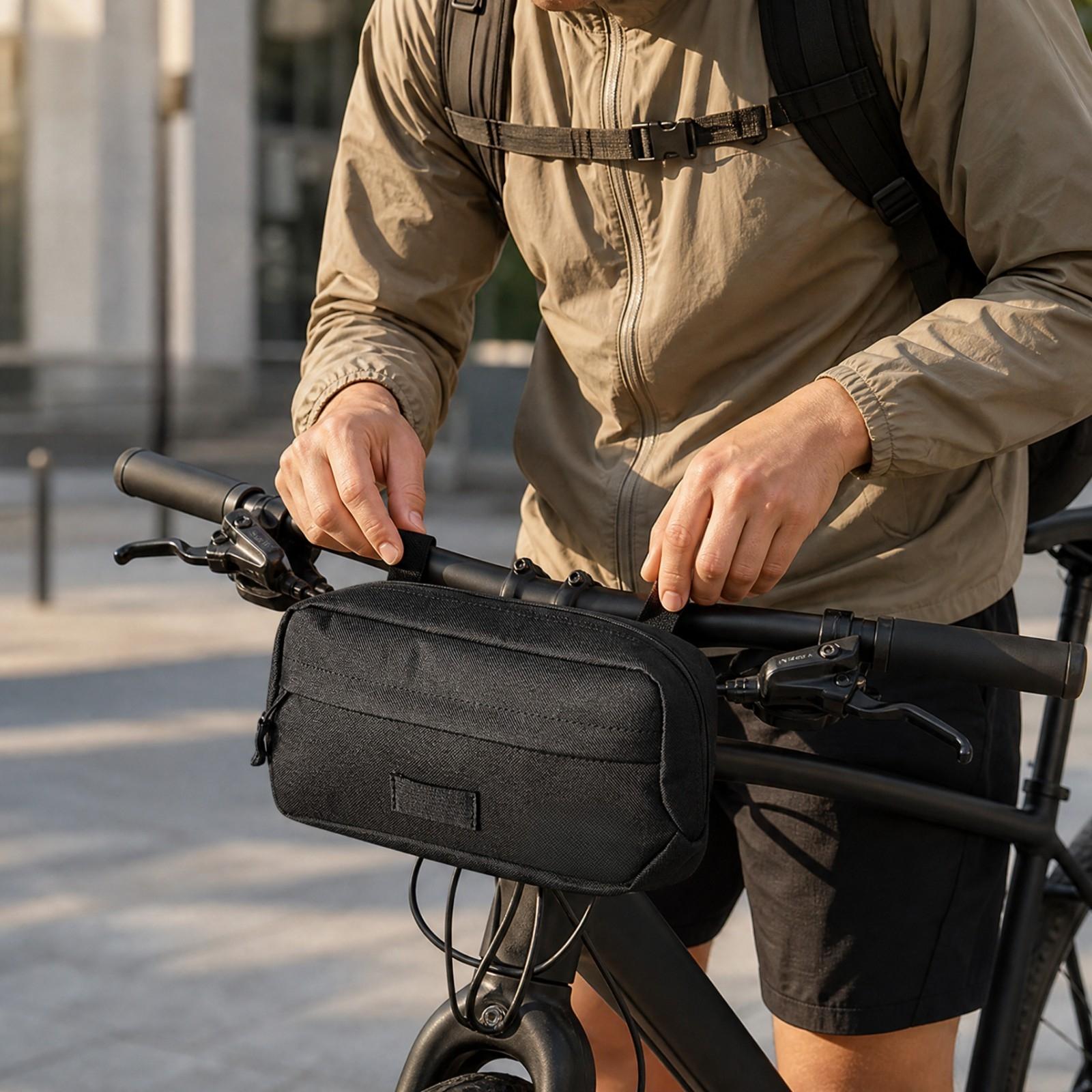 Compact Bike Handlebar Pack Bl - Cycling Commute Essentials 评论和价格