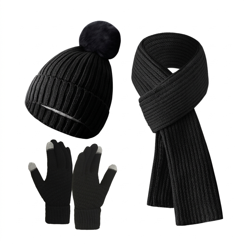 Elegant Winter Hat Scarf Glove - Cycling Commute Essentials 评论和价格